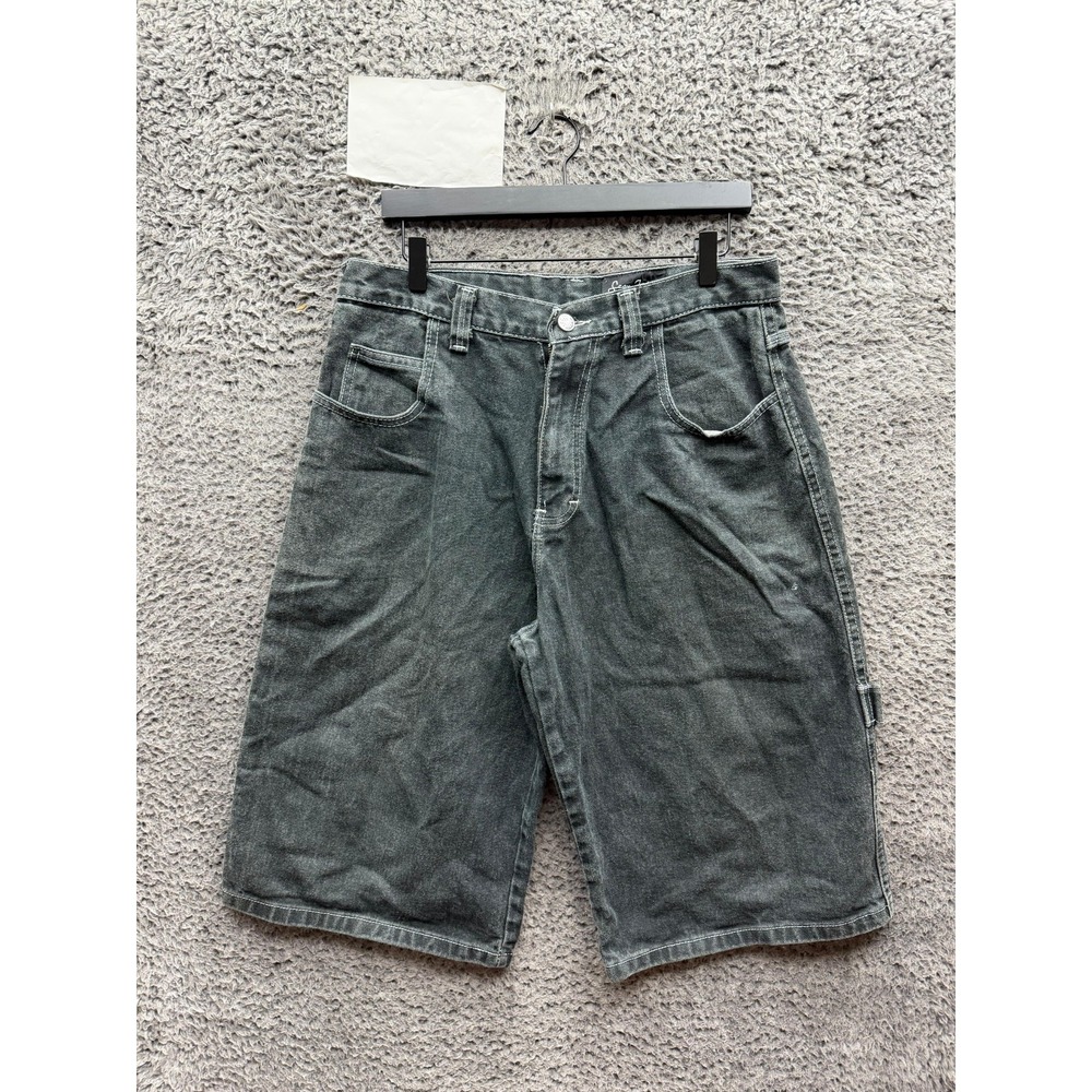 Vintage Y2k Sean John Baggy Carpenter Denim Jorts Jean Shorts Grey Mens Size 34